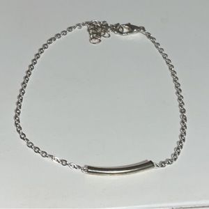 Silver ankle bracelet